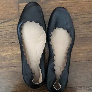 CHLOÉ ‘LAUREN’ SCALLOPED BALLERINA FLAT